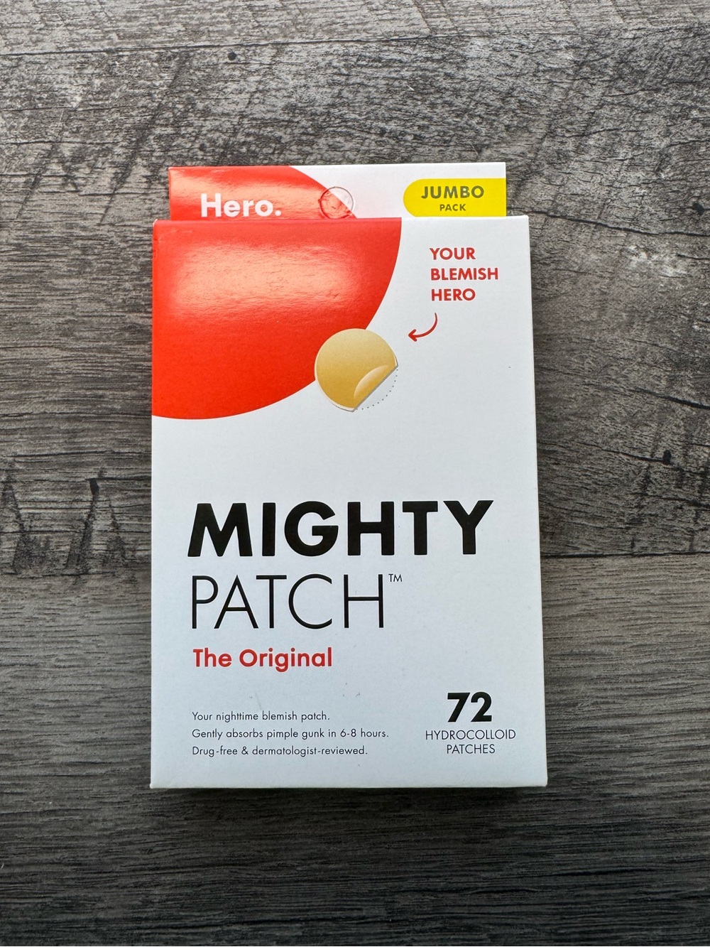 Hero Mighty Patch The Original Jumbo Pack 72 Hydrocolloid Patches (NIB)